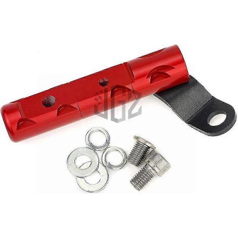 CNC-gefräste Motorrad-Rückspiegelverlängerung mit Handyhalterung, universell passend für Yamaha, Kawasaki, Suzuki und Ducati – Rot
