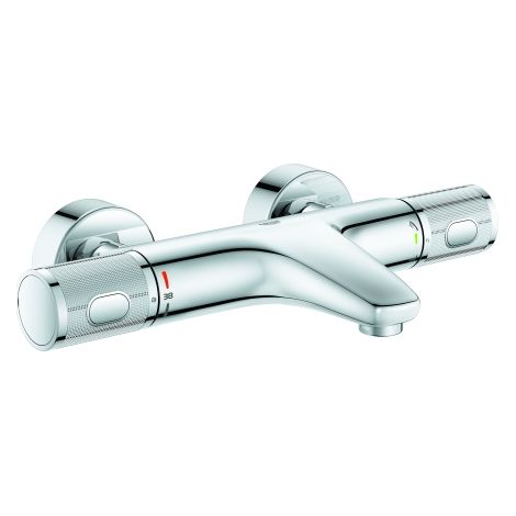 Mitigeur thermostatique de baignoire – Finition chrome – Entraxe 173 mm – Laiton – Technologie GROHE EcoJoy® pour économie d'eau (1/3)