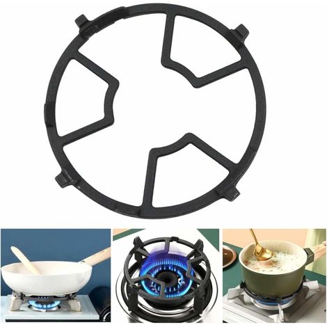 [NEVER USED] Gas Stove Top Support Ring - 17.5cm Round Cast Iron Pan Shelf, Four/Five Claws Cooking Adaptation, Dish For Kitchen Coffee Pot Oven Wok Small Pot, 1 Piece Black (1/4)