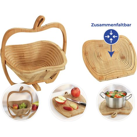 Obstkorb aus Bambus, faltbar, Ø 22,5 x 30 cm, WENKO - WENKO (1/5)