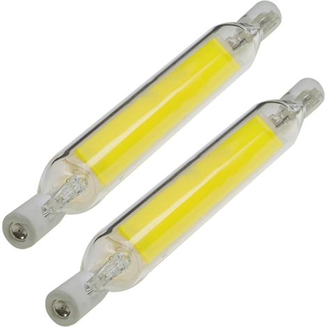 Ampoules LED R7S Ampoule de projecteur Haute Puissance à Tube de Verre R7s COBs - Tube LED Haute luminosité, Ampoules R7s à Double extrémité, Tube en Verre COB, Haute Puissance (1/5)