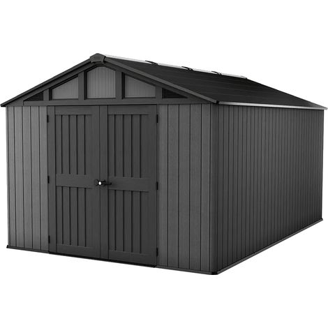 Keter Stronghold Gartenhaus Kunststoff 10x15 mit Doppeltür und Fenstern (1/5)