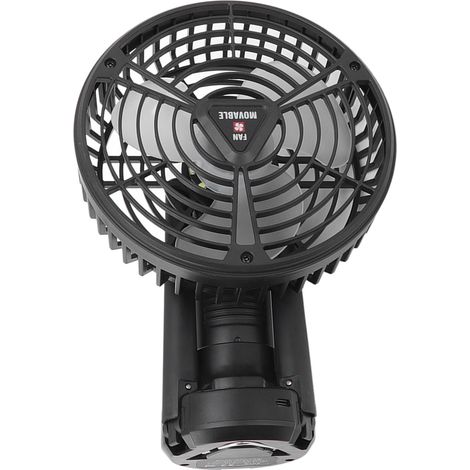 Ventilateur pliable avec lampe LED, rechargeable USB, rotation 180°, mode camping portable, 3 positions, trépied pliant (1/5)