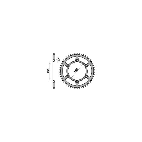 Couronne arrière PBR JTR822 49 Husqvarna CR WR TE Tc en acier durable