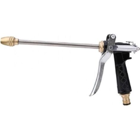 Verstellbare und ausziehbare Hochdruck-Autowaschpistole – Kupfer – Gartenbewässerungspistole – Mit Lanze – Schwarz – 30 cm