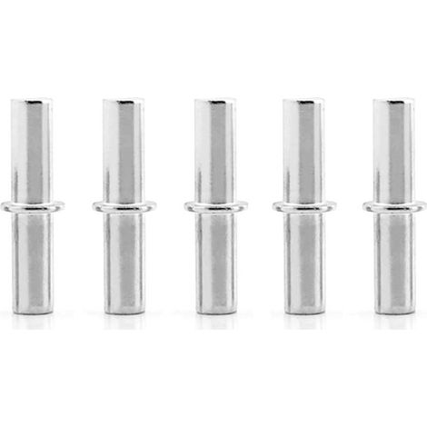Lntyq 100pcs Nickelé Ø5mm Taquets Pour Étagères Support d'Étagère Métallique Goujons de Support d'Étagère, Broches à Chevilles Pour Armoires de CuisineM5 x 25MM (1/4)