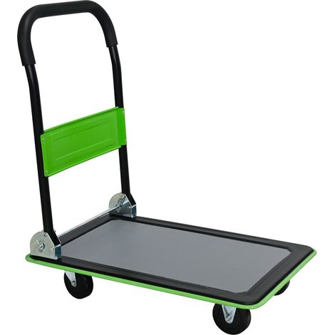 Carrello pieghevole in acciaio 150 kg con ruote piroettanti a 360° verde MODENUIT (1/5)