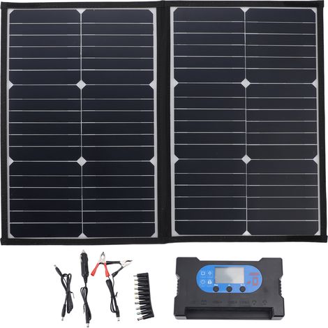 Kit de chargeur solaire portable 40 W en silicium monocristallin avec sac pliable et contrôleur pour camping-car et situations d'urgence en extérieur (1/5)