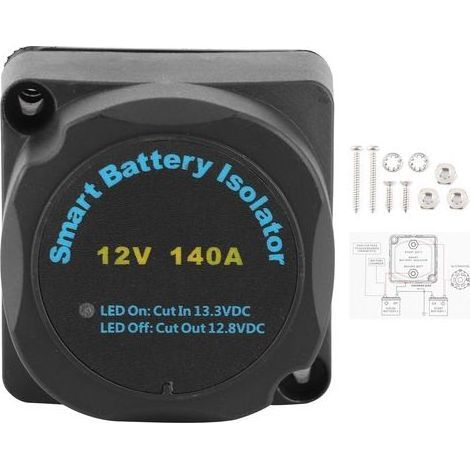 Isolateur batterie double 12V 140A relais VSR intelligent pour ATV UTV bateau camping‑car (1/5)
