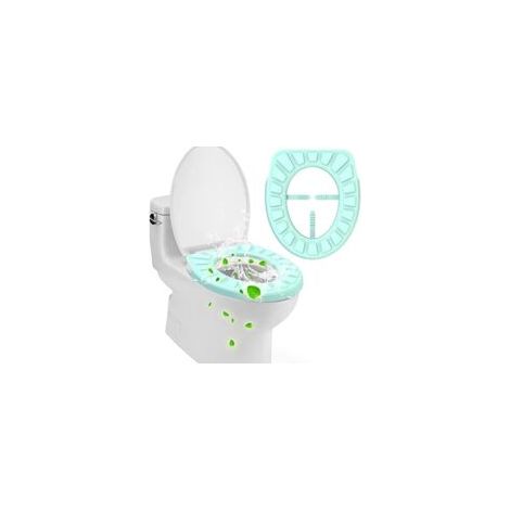 Silikon-WC-Sitzbezug, WC-Sitzkissen, gepolsterter WC-Sitz, waschbar, wiederverwendbar und langlebig, sauber ohne Bakterienrückstände (grün) - Crezuo