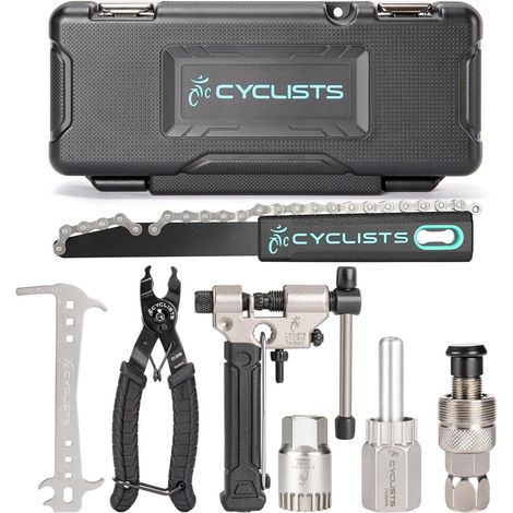 Fahrrad Reparaturset Werkzeugkoffer Reifen Kette Montage 7 Teilig (1/5)