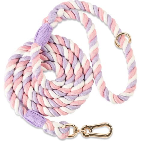 Handgefertigte Hundeleine, geflochtenes Seil für kleine, mittlere und große Hunde, 1,2 m, Einhorn (1/5)