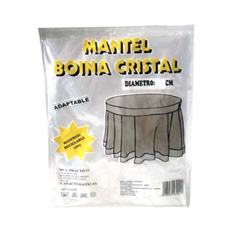 Boina tapete de PVC para mesa redonda color cristal Ø70cm (1/2)