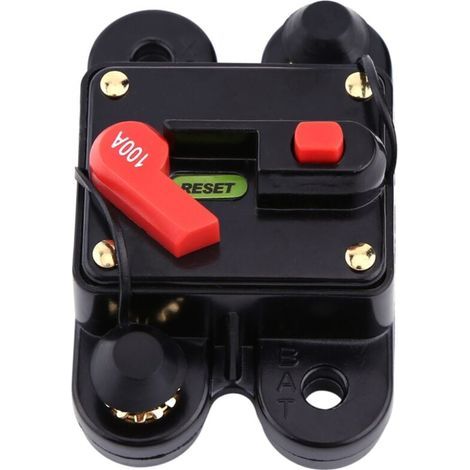 Ulisem 12V DC-Leistungsschalter für Auto, Boot, Fahrrad, Stereoanlage, Audio-Rückstellsicherung (100A) (1/4)