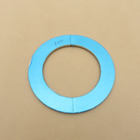 Decorative adhesive stainless steel cover for wall-mounted boiler flue, 100 mm steel split ring (1/5)