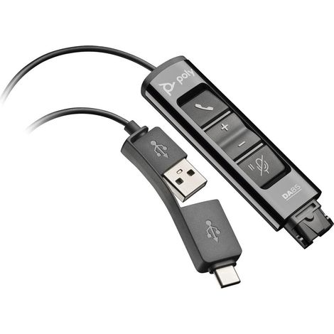 poly DA85 USB-Interface-Adapter Schwarz für Büro