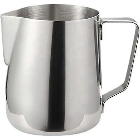 Milchkännchen aus Edelstahl 304, 300 ml, ideal für die Zubereitung von Lattes, Cappuccinos und kunstvollen Getränken. (1/5)