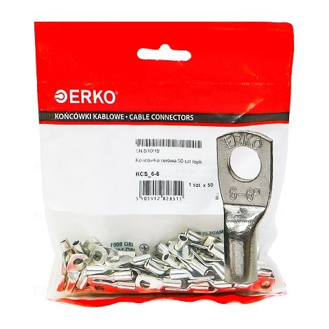 ERKO 50 PIÈCES DE BORNE DE CÂBLE PROFESSIONNEL KCS POUR CÂBLES MULTICONDUCTEURS POUR VIS M6 ET TAILLE DE CÂBLE DE 6 MM² (1/2)