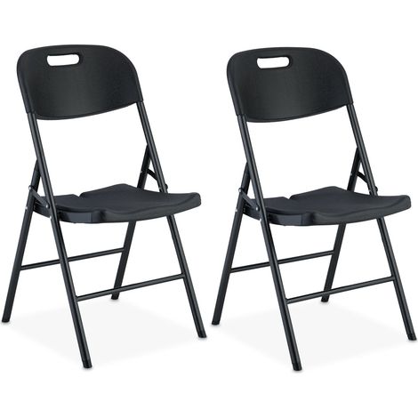 Set de 2 sillas de jardín plegables prácticas para balcón y terraza 87 x 45 x 52,5 cm de plástico verde 130015643 (1/5)