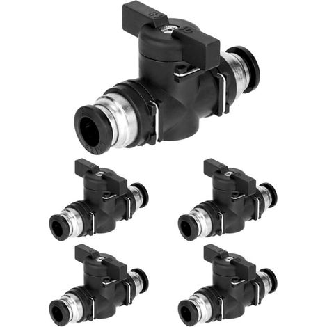 5 Stück Pneumatik-Absperrventil, Pneumatikanschluss zum schnellen Anschluss von Pneumatikschläuchen (Ø8mm) FLITI (1/4)