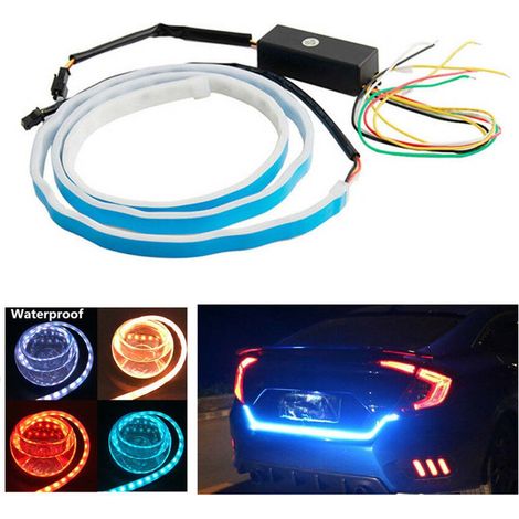 Bandeau LED 12V type flux pour signalisation arrière, feux de clignotants et éclairage de coffre (1/5)