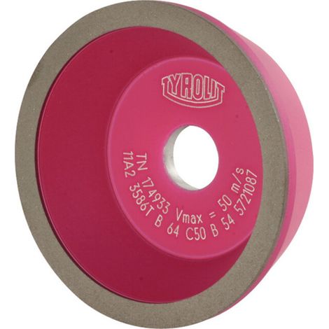 TYROLIT Meule boisseau combinée CBN pour Deckel S0 / S0E D x T x H (mm), 75 x 26 x 20, Type : B17
