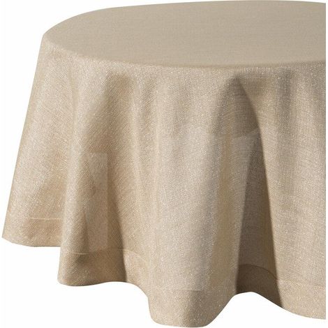 Mantel redondo STELLA1 de 180 cm, color dorado. (1/5)