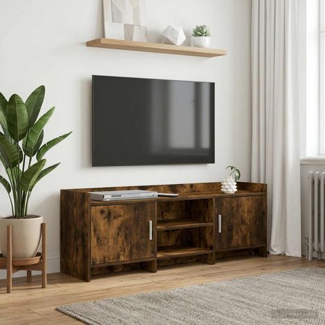TV-Schränk 130 x 33 x 47 cm Geräucherte Eiche Holzwerkstoff (1/5)