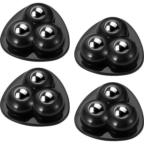 Lot de 4 Petites Roulettes de Meuble - Capacité de Charge Totale 50 kg, Roulettes Universelles Pivotantes à 360°, Autocollantes Billes Meubles Silencieuses (1/5)