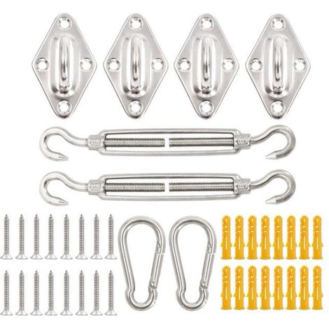 Kit ferramenta in acciaio inossidabile, accessorio per tenda da sole a vela da 8 mm, tenditore, gancio a scatto, vite a gancio (1/5)
