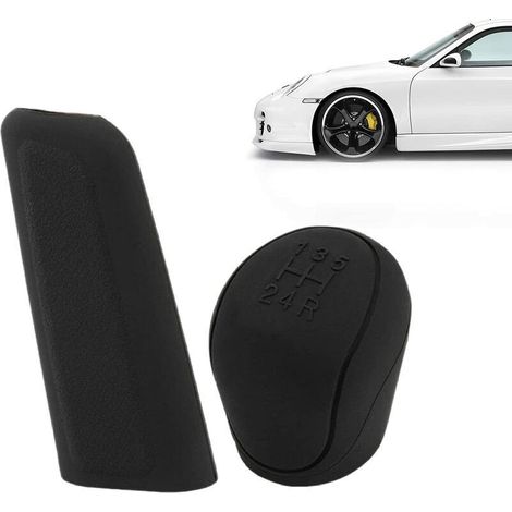 Couvre Levier Vitesse Silicone, Couverture Frein Main Automatique, Couverture Vitesse Voiture Silicone, Couvre Frein Main Silicone, Anti Dérapant, Résistante, pour Voiture Décoration, 2 Pièces