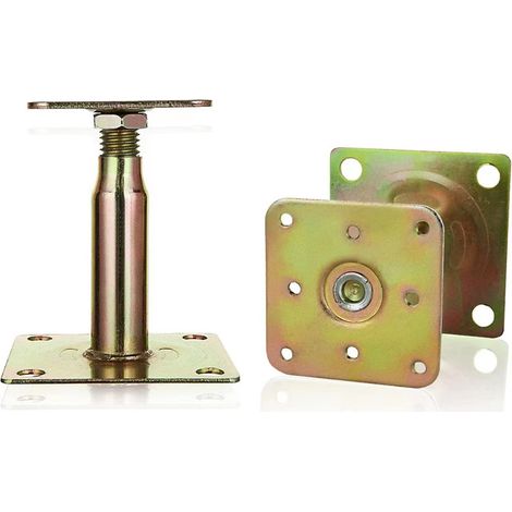 SHINING HOUSE Packung verzinkte erhöhte Pfostenhalterungen, verstellbar 130–180 mm, robuste Dachstütze für den Bau (1/4)