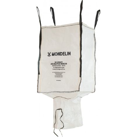 Sac à Gravats Non Réutilisable – Polypropylène Tissé – Avec Goulotte de Vidange - Mondelin
