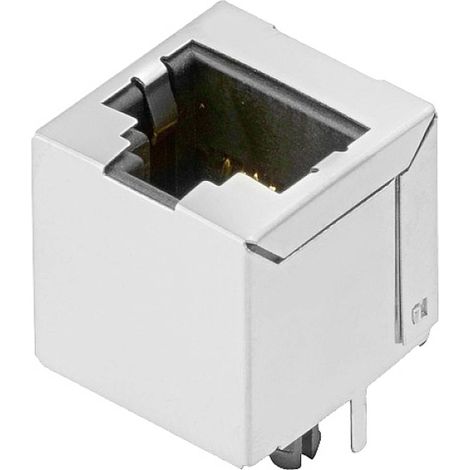 Weidmüller RJ45C6 R1V 3.2N4N TY 2634590000 Presa verticale Numero di poli 8 Argento, Nero 1 pz.