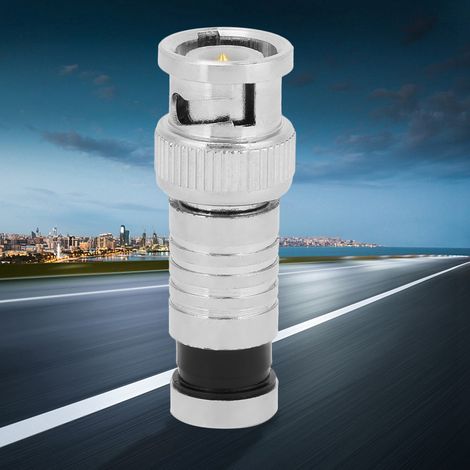 Lot de 10 connecteurs BNC mâles à compression FR coaxiaux Q9 pour systèmes de vidéosurveillance RG59 (1/5)