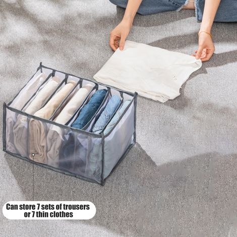 Kleiderschrank-Organizer, Aufbewahrungskörbe, platzsparende Kleideraufbewahrungsbox, tragbare Aufbewahrungsbehälter fürs Schlafzimmer (1/5)