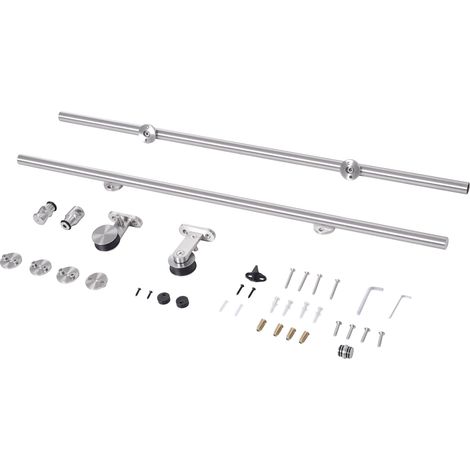 2000mm Wooden Sliding Door Kit with Stainless Steel Hardware Track System for Smooth Operation of Single Doors (1/5)