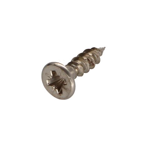 VBA Vis bois agglo Tête fraisée Pozi N°2 4X16 Filetage total Acier chrome-1 pièce (1/4)