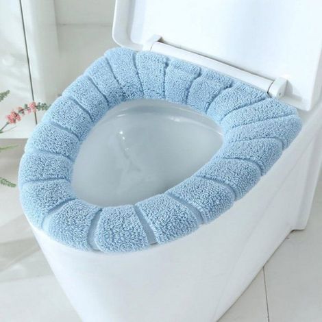 Housse De Siege Wc - Extensible Universelle - Pour Siege Toilette En U O V Rectangulaire - 5 Pièces (1/5)