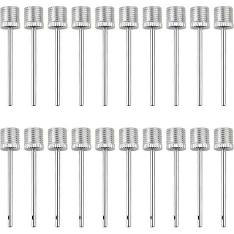 Aiguille de Pompe à Ballon, 20Pcs Aiguille de Pompe Acier Inoxydable Aiguille Gonflage Ballon Aiguilles de Gonflage pour Basket Volley Football Rugby