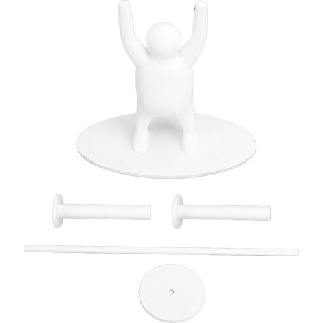3D-gedruckter Toilettenpapierhalter aus Kunststoff – Lustiges Gewichtheber-Design – Freistehender Halter für 2 Rollen – Badezimmerdekoration (1/5)