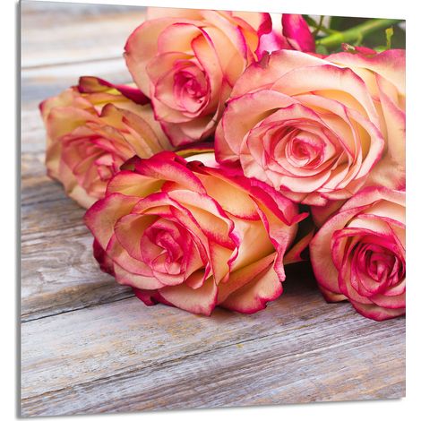 Panneau de verre pour cuisine 60x65 Rose (1/5)