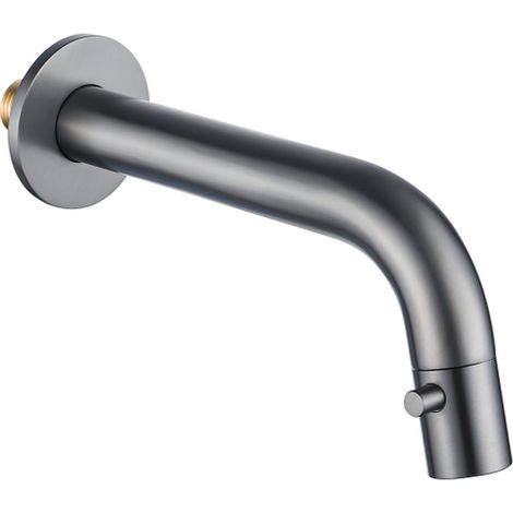Fortifura Calvi Robinet de lave-mains - encastré - bec 19,5 cm - raccourcissable - Gunmetal brossé PVD