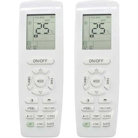 2 télécommandes de climatiseur YAP1F, pour fonction de chauffage et de refroidissement, télécommande de remplacement (1/5)