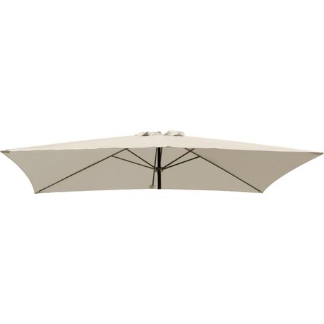 Greenbay Replacement Fabric Garden Parasol Canopy Cover for 3X2m 6 Arm Parasol - Cream (1/2)