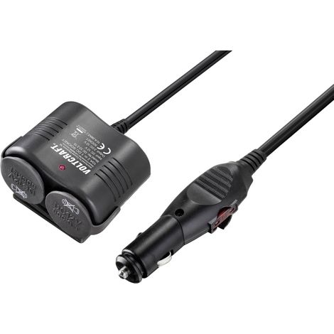 VOLTCRAFT VC-11533030 2xDC Répartiteur pour allume-cigare Nombre de prises allume-cigares 2 x Charge de courant max 10 (1/5)