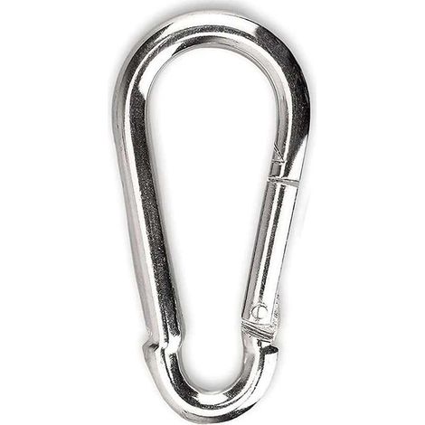 Multifunktionaler Karabiner 10 x 100 mm, 8er-Set, silberfarben