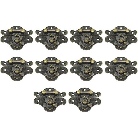 Boucles à Loquet Rétro Fermoirs Anciens Lot de 10 en Alliage de Zinc Or Installation Facile pour Coffrets à Bijoux et Boîtes en Bois pour Maison et Boutique (1/5)