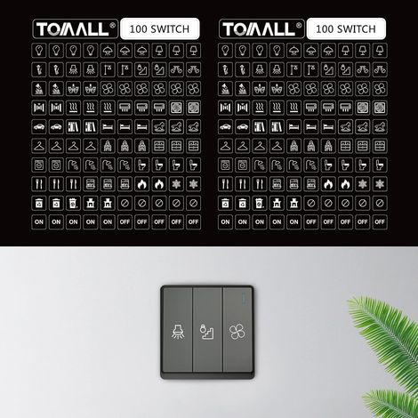 Lot de 200 étiquettes autocollantes transparentes pour interrupteur, chauffage, lit, salle de bain, cuisine, garage, buanderie, kit graphique pour maison, bureau, école, lieux publics (blanc) (1/5)