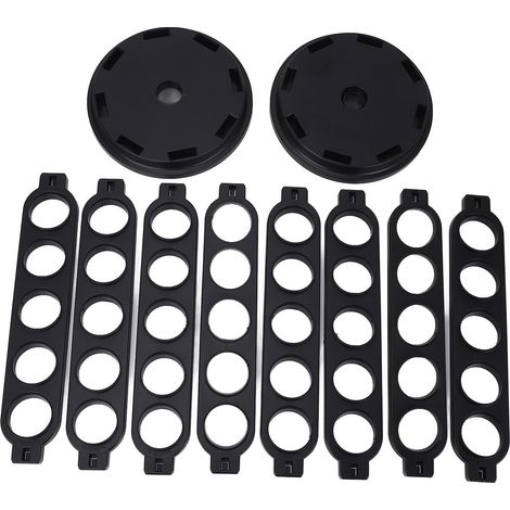 Porte-capsules de café en ABS d'une capacité de 40 capsules, organisateur rotatif, présentoir pour la maison, le café et le bureau, couleur noire. (1/2)